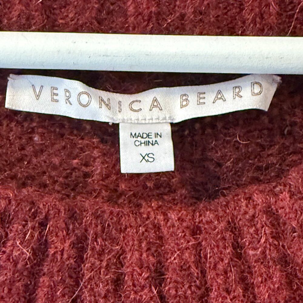 Veronica Beard Jewel Studded Chase Alpaca Wool Blend Sweater size XS FLAW - Picture 2 of 8